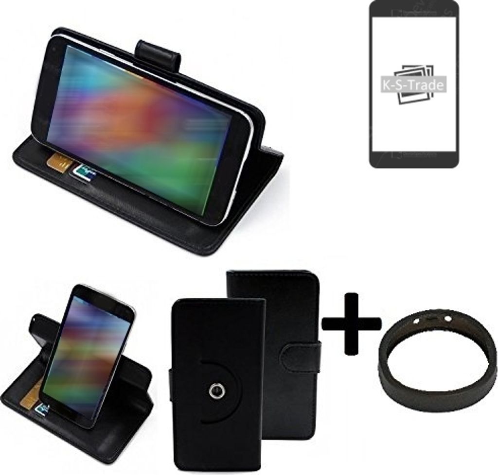 K-S-Trade Case Schutz Hülle kompatibel mit Huawei nova 5T Pro + Bumper Handy Hülle Flipcase Smartphone Cover Handy Schutz Tasche Walletcase schwarz