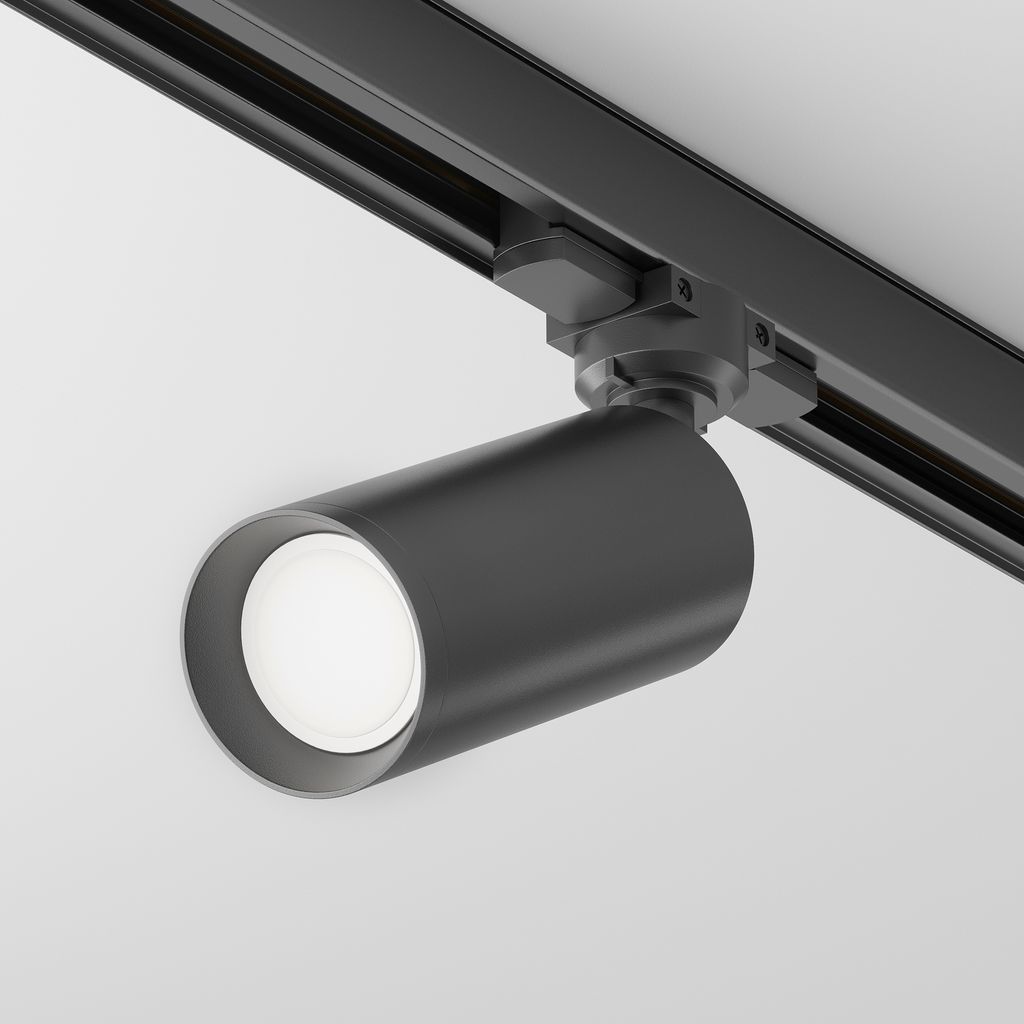 Maytoni Strahler für dreiphasiges Stromschienensystem Trinity Focus 1x GU10 excl. Schwarz aus Aluminum 10W für Küche, Schlafzimmer, Wohnzimmer, ...