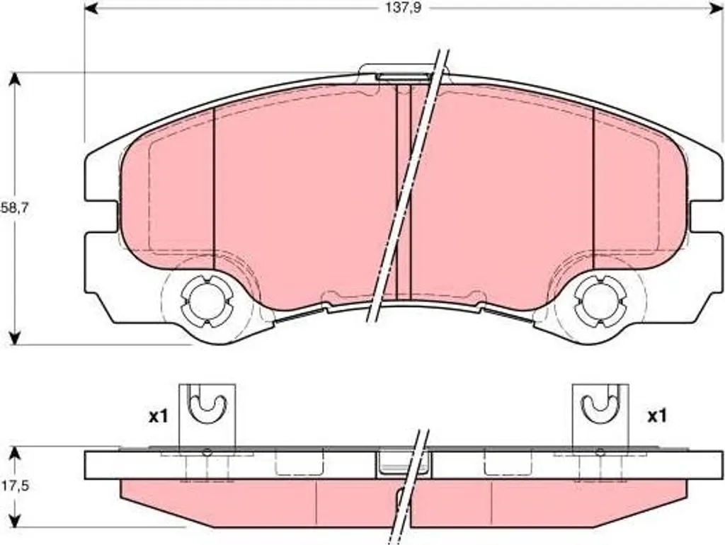 Plaquettes de frein pour Opel Frontera B GDB1436 freinage sécurisé