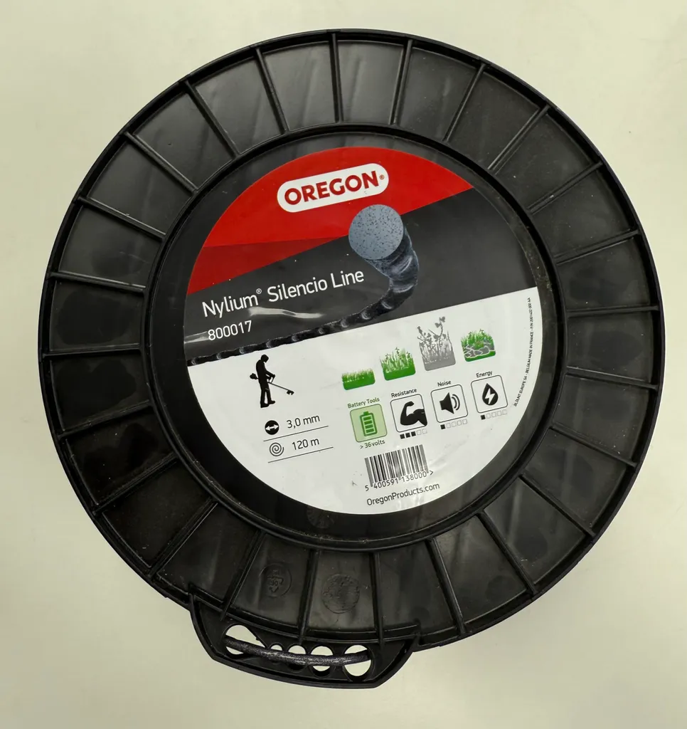 Filo Oregon Nylium Silencio 2.7mm 280m - Ottimizzato per Decespugliatori a Batteria