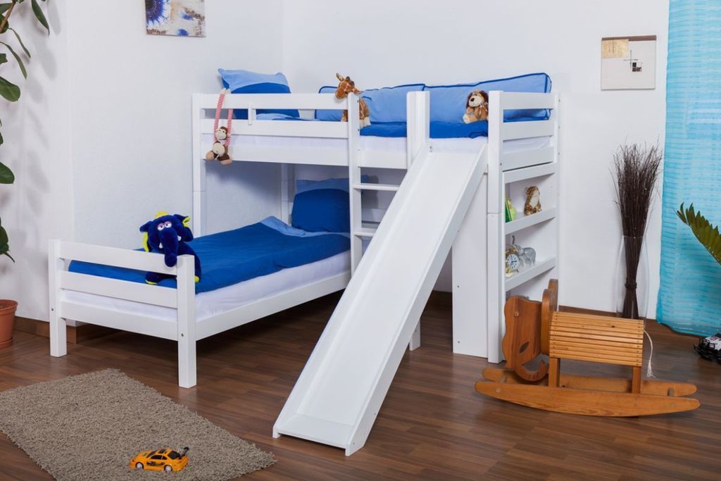 Kinderhochbett mit Rutsche