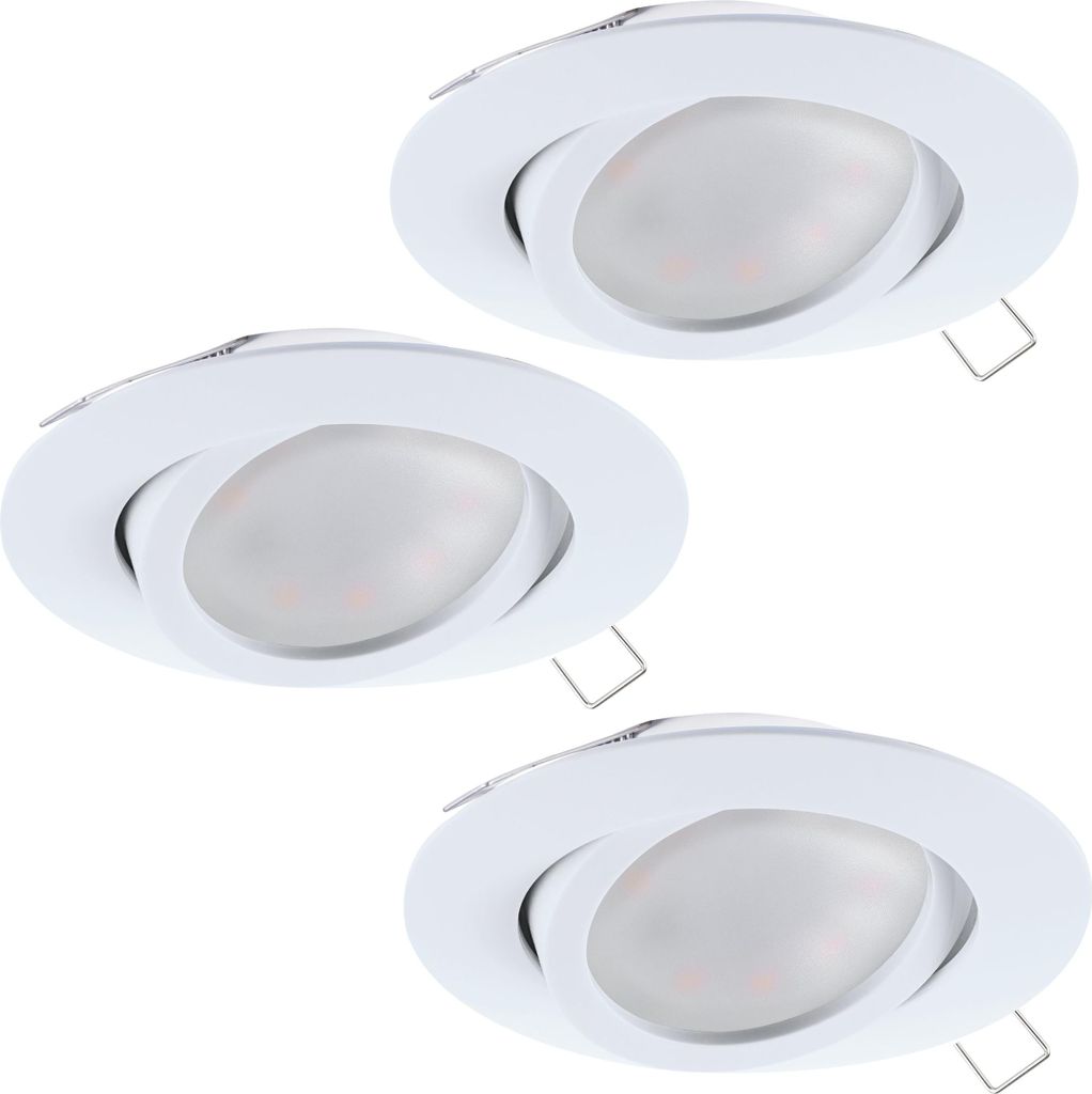 TEDO Einbauleuchte Einbaulampe Deckenlampe Deckenleuchte - Ø8 x ET115 cm - weiß - 3X4,6W inkl. - IP20