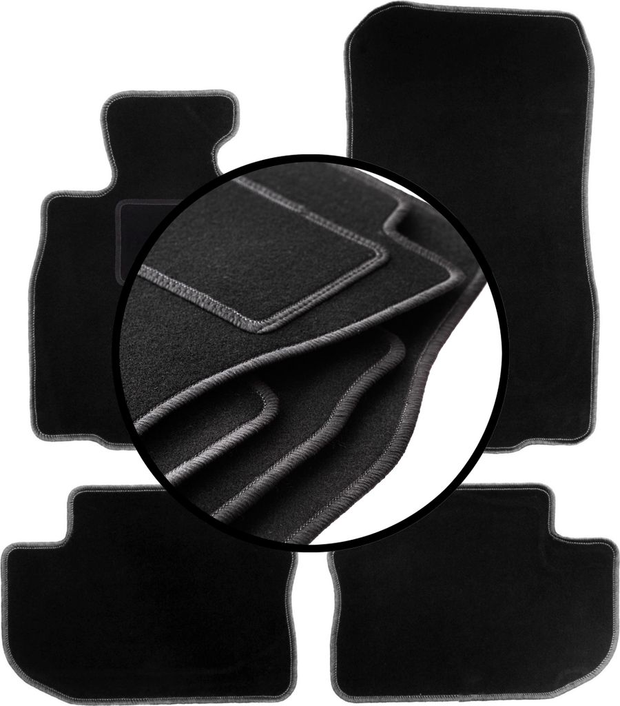 Komplettset Veloursmatten für: BMW 6 F06 Gran Coupé (2012-2019)