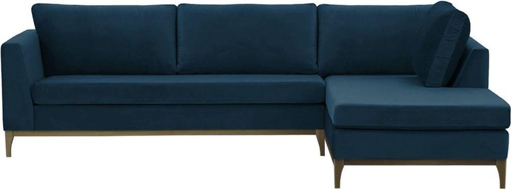 Rechtsseitiges Ecksofa Gosena Wood-Velluto 11-wax black