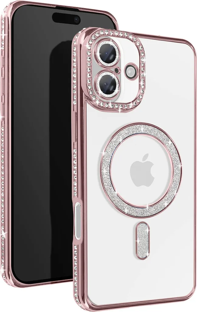 Cover MagSafe iPhone 16 Avizar con Brillanti Oro Rosa - Recensione