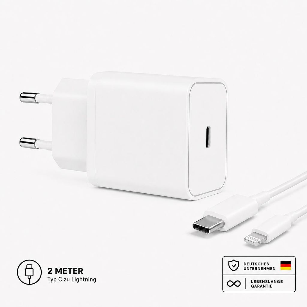 USB C Schnellladegerät mit Kabel Universal Netzteil Produktbild 