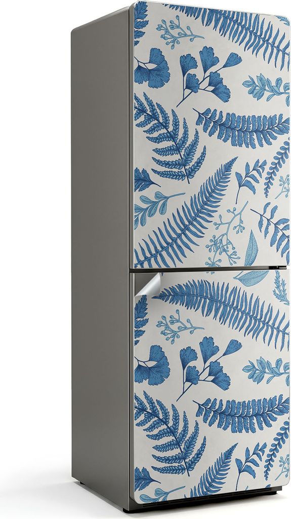 Wellige Holzillustration – Kühlschrank Aufkleber – Klebefolie Kühlschrank – Kühlschrank Nachbildung – Kühlschrankfolie selbstklebend ...