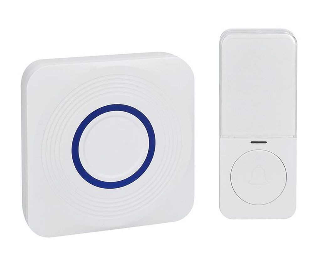 Solight Funk-Türklingel, Batterie USB, 200 m, weiß, Lerncode