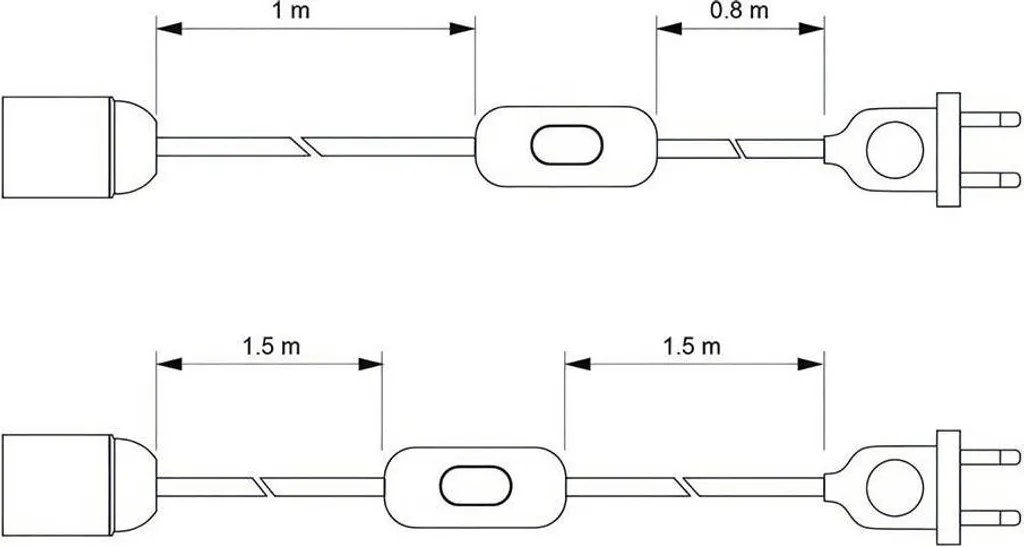 Câble Luminaire E27 Zig-zag Transparent 3M - Kit complet avec Douille - 3