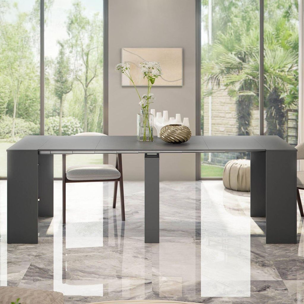 Dmora Consolle Allungabile Abicitren 51x90x78h cm Nero Immagine del prodotto 