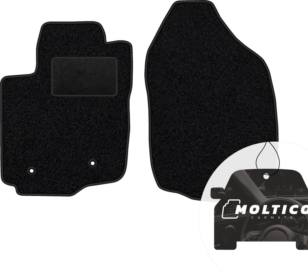 moto-MOLTICO Vorne Fußmatten Auto Velours Autoteppiche Schwarz Automatten Set 2-teilig passend für Toyota Rav 4 III ab 2006-2012
