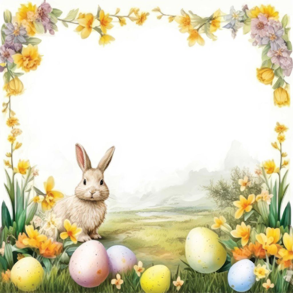 80x Osterservietten 3-lagig 33 x 33 cm Motiv Hase mit Blumen und Ostereier