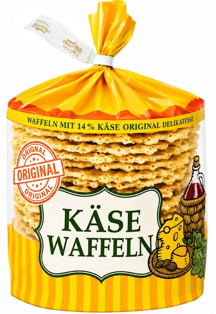 Käsewaffeln Original 100g Produktbild  KI-generiertes Bild