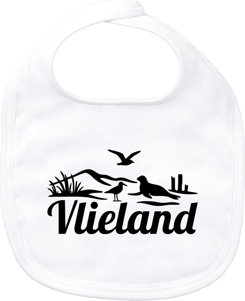 Huuraa Baby Lätzchen Vlieland Niederlande White Klettverschluss Baumwolle Latz Geschenkidee
