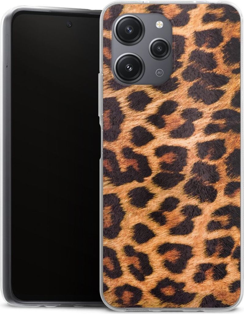 DeinDesign Handyhülle für Xiaomi Redmi 12 Silikon Hülle Case Smartphone Schutzhülle Animalprint Fell Leopard