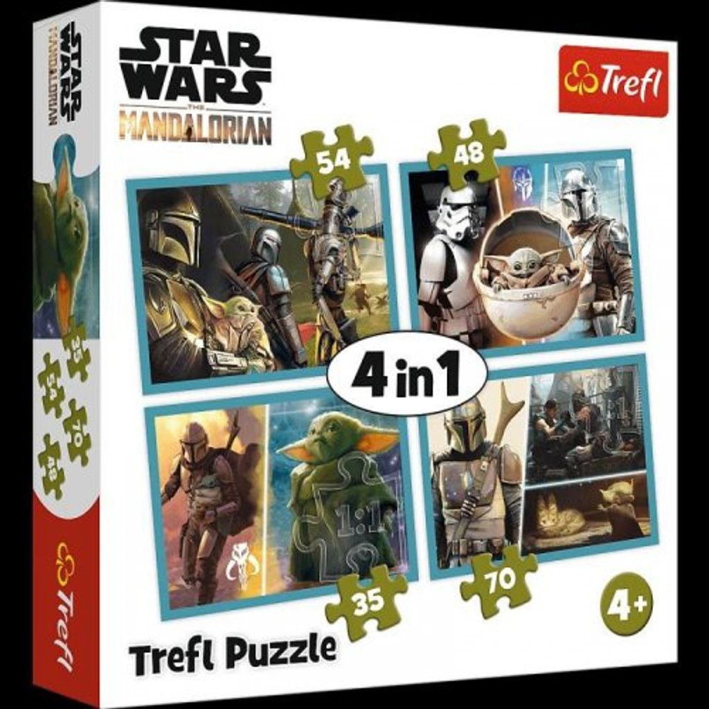 TREFL Puzzle Mandalorian e il suo mondo 4in1 (35,48,54,70 Immagine del prodotto 
