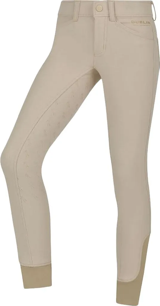 Pantalon d'équitation enfant Dublin Cammy Comfort WB2276 coloris Biscuit
