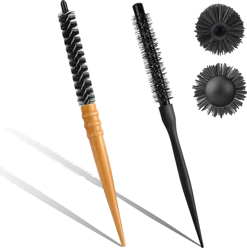 Brosse à Cheveux Bouclée Petite Taille pour Finir avec les Frisottis X2