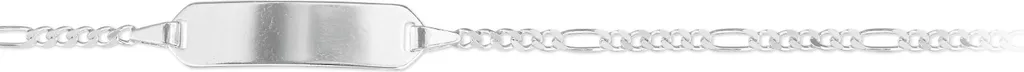 Bracciale ID Figaro Argento 925 14cm - Regalo Battesimo Personalizzabile