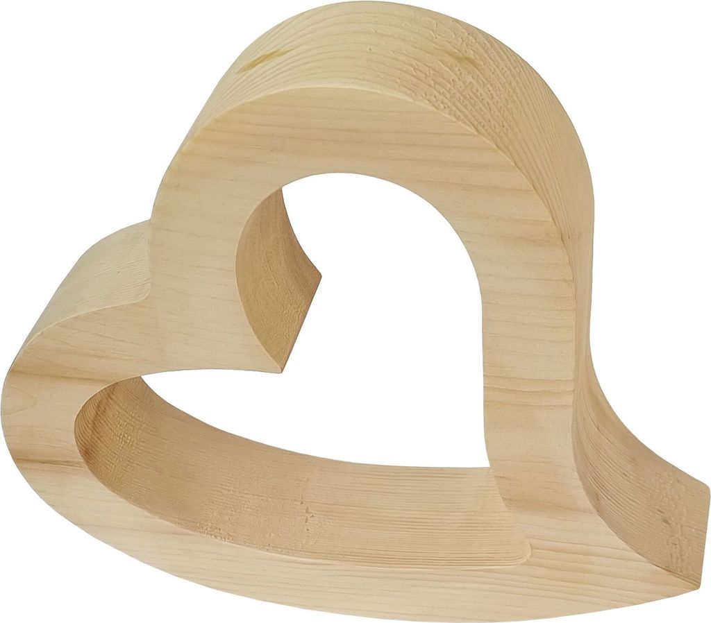 Deko Herz Holzherz aus Zirbenholz massiv mit optionalen Designs V-40.10-010
