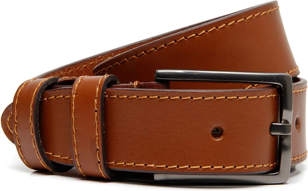 Cintura Cognac Tanaro Belt W95 - Must-Have Pelle di Bufalo