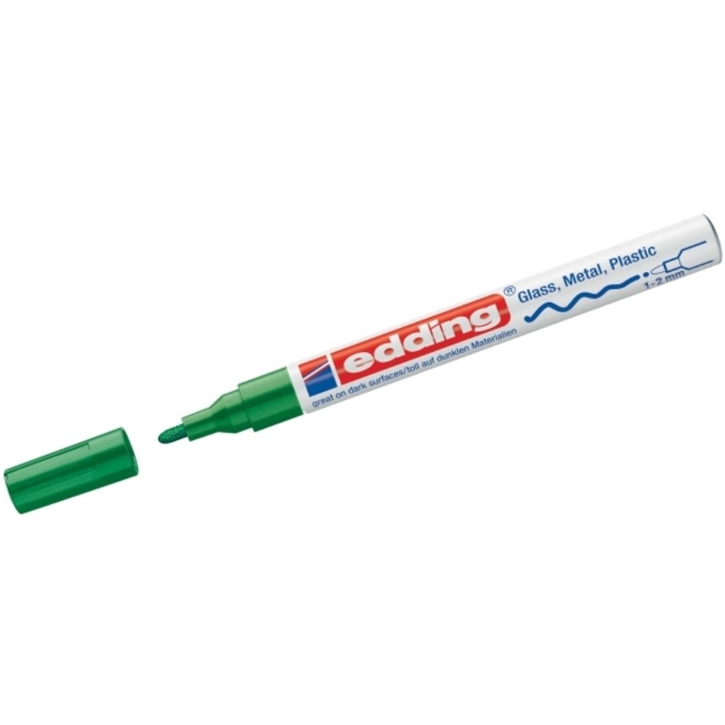 Edding 751, Grün, Grün, Weiß, Fein, Rundspitze, 1 mm, 2 mm Produktbild 