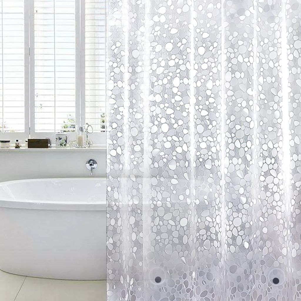 Duschrollo Duschvorhang Badvorhang wasserdicht Duschabtrennung Dusche Vorhang 