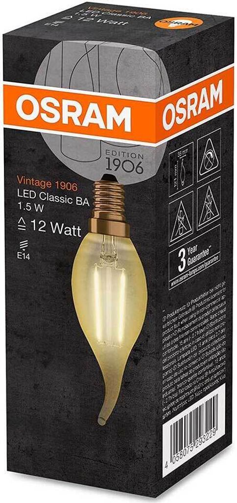Osram LED Leuchtmittel Vintage 1906 Cla BA E14 1,5W Produktbild 