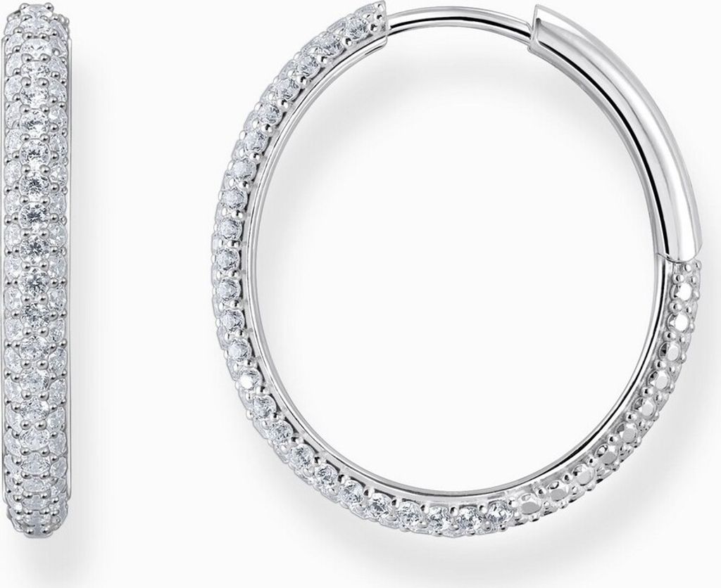Thomas Sabo Creolen Damen mit Weißem Zirkonia-Pavé Silber Produktbild 