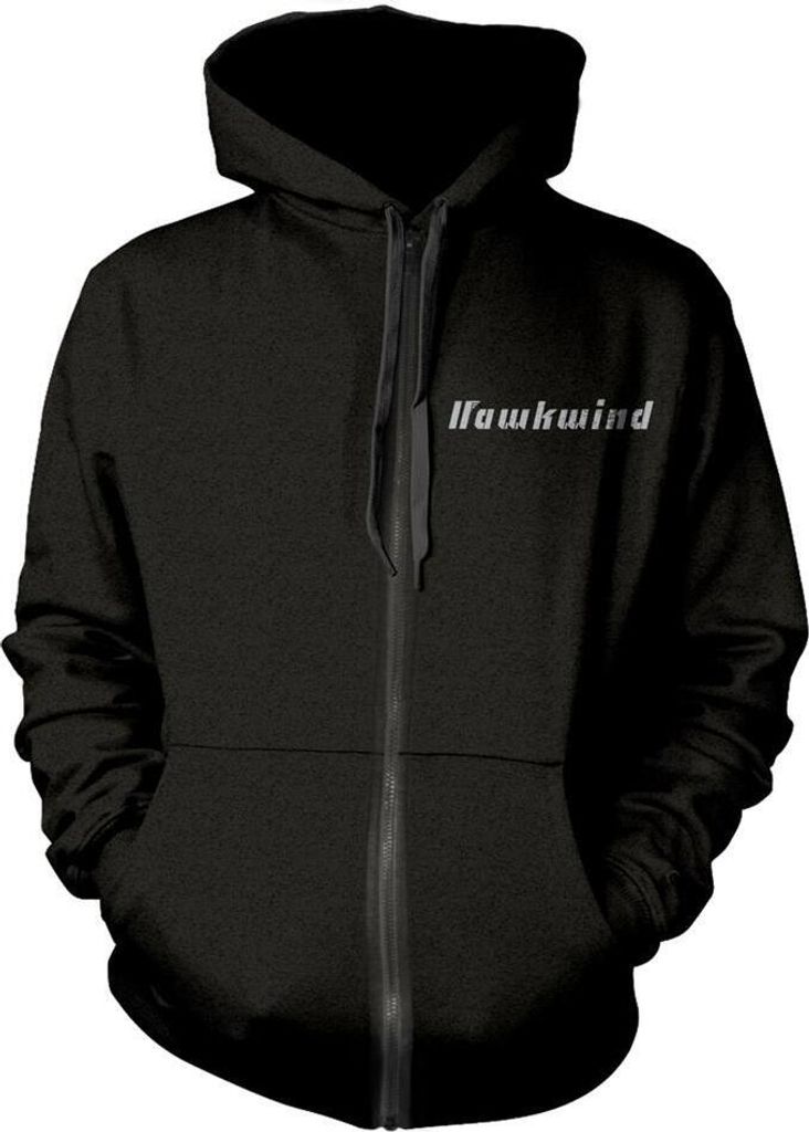 Hawkwind - "Doremi" Kapuzenpullover Durchgehender Reißverschluss für Herren/Damen Uni PH1815 (S) (Schwarz/Silber)