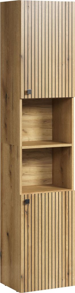 trendteam Bad Hochschrank Pure Bliss Evoke Eiche Melamin Produktbild 2