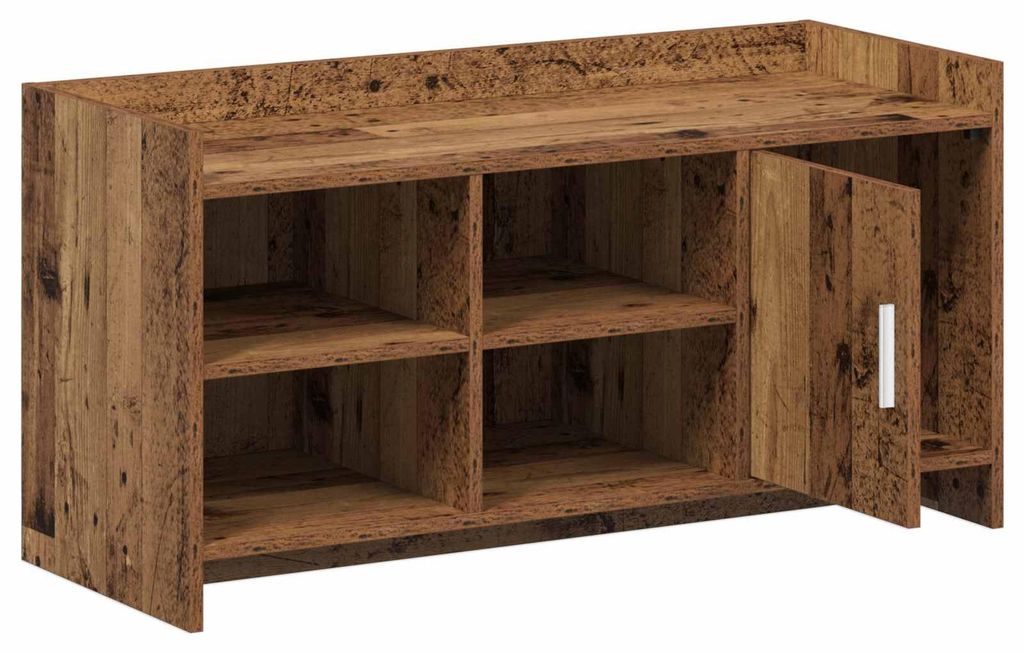 vidaXL Schuhschrank mit Tür Altholz 100 x 39,5 x 51 cm Holzwerkstoff