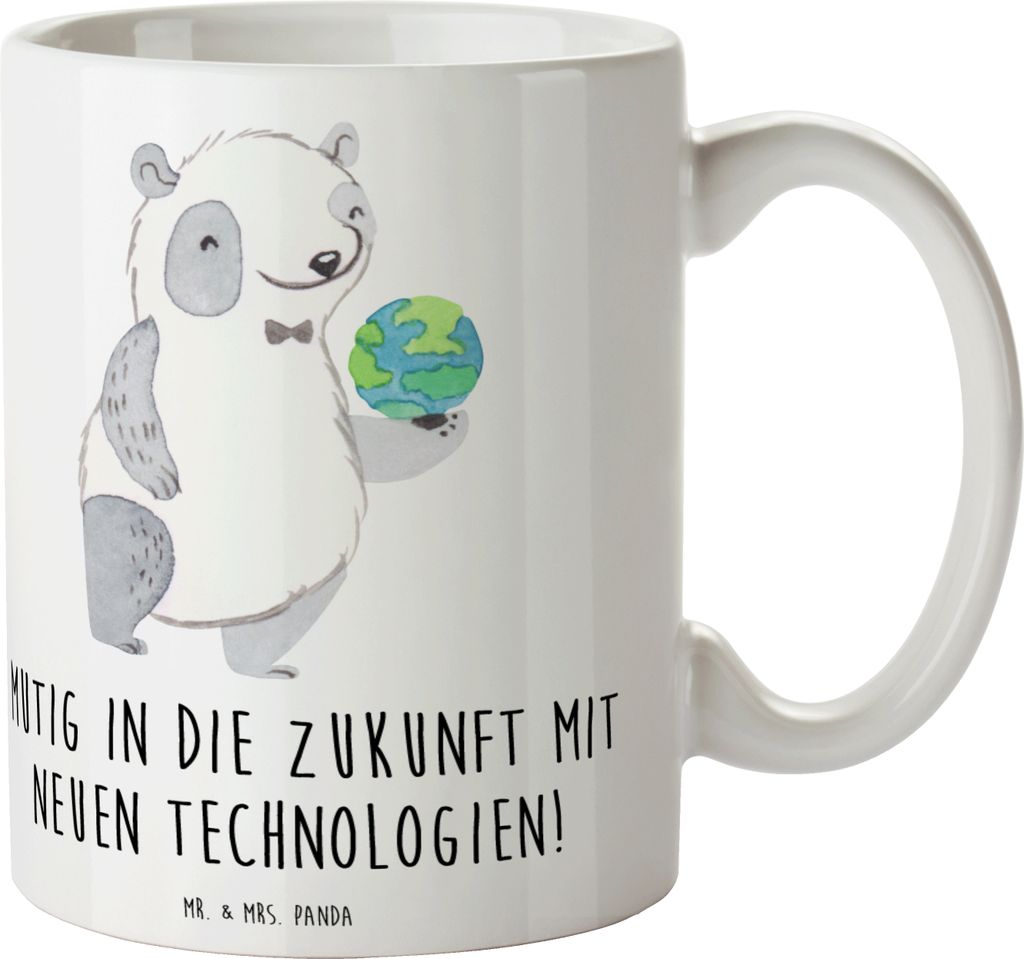 Mr. & Mrs. Panda Tasse Neuen Technologien begegnen - Weiß - Produktbild 