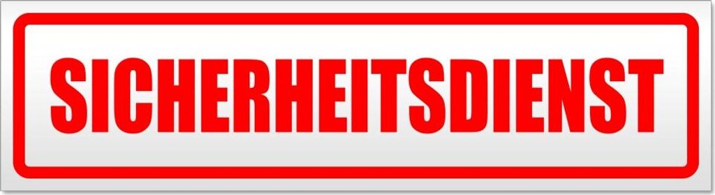 Sicherheitsdienst Magnetschild Schild magnetisch