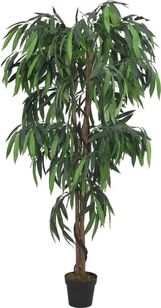vidaXL Mango Tree Artificial 1050 Leaves 200 cm Green Obrázek produktu 