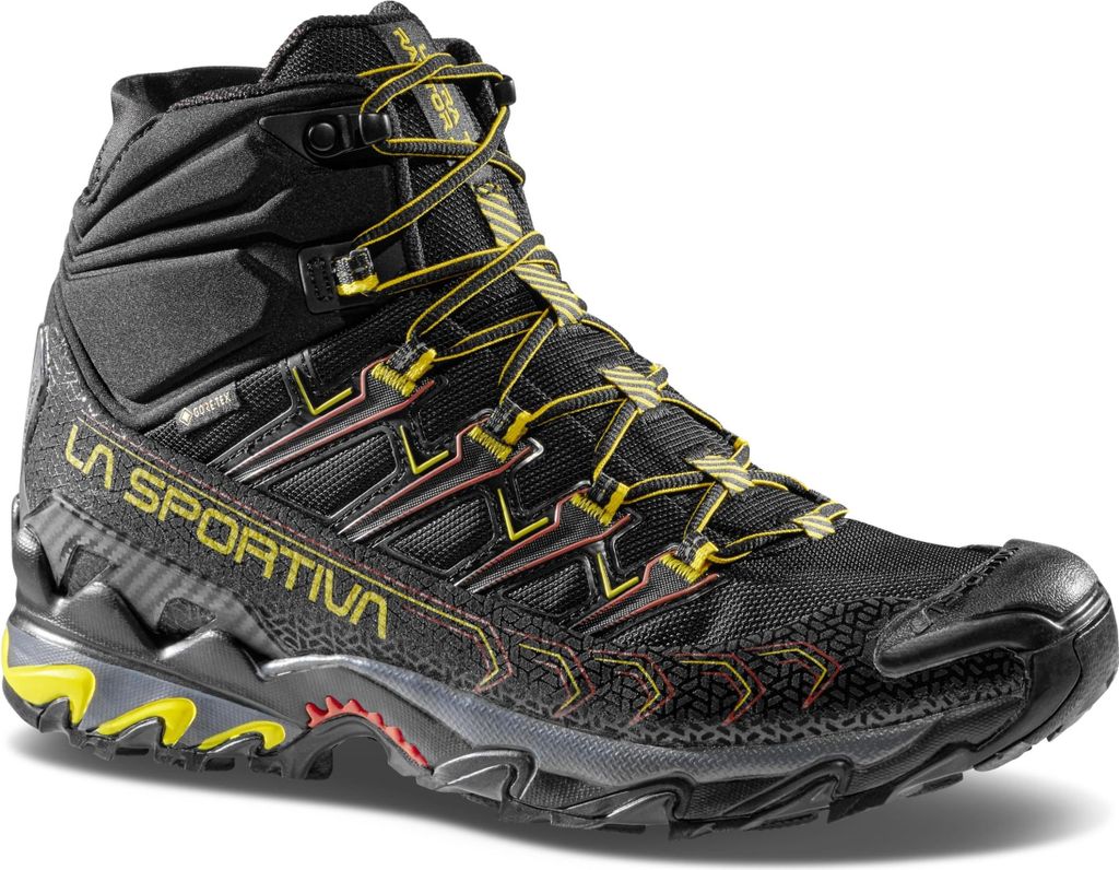 La Sportiva Herren Ultra Raptor II Mid GTX Leichtwanderstiefel Black/Yellow 45.5