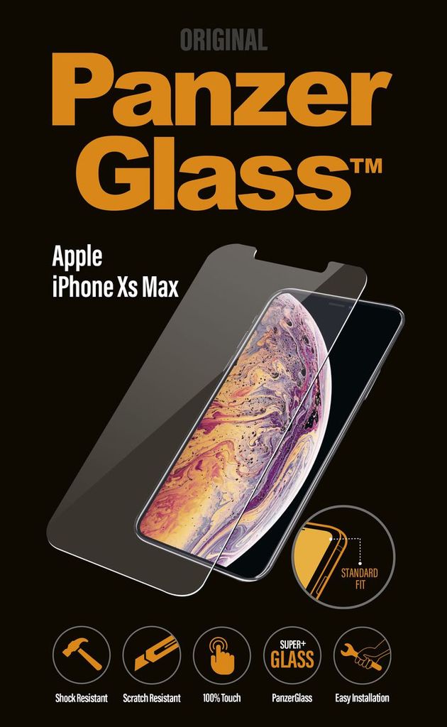 PanzerGlass Displayschutzfolie kompatibel mit iPhone 11 Pro Max / iPhone Xs Max