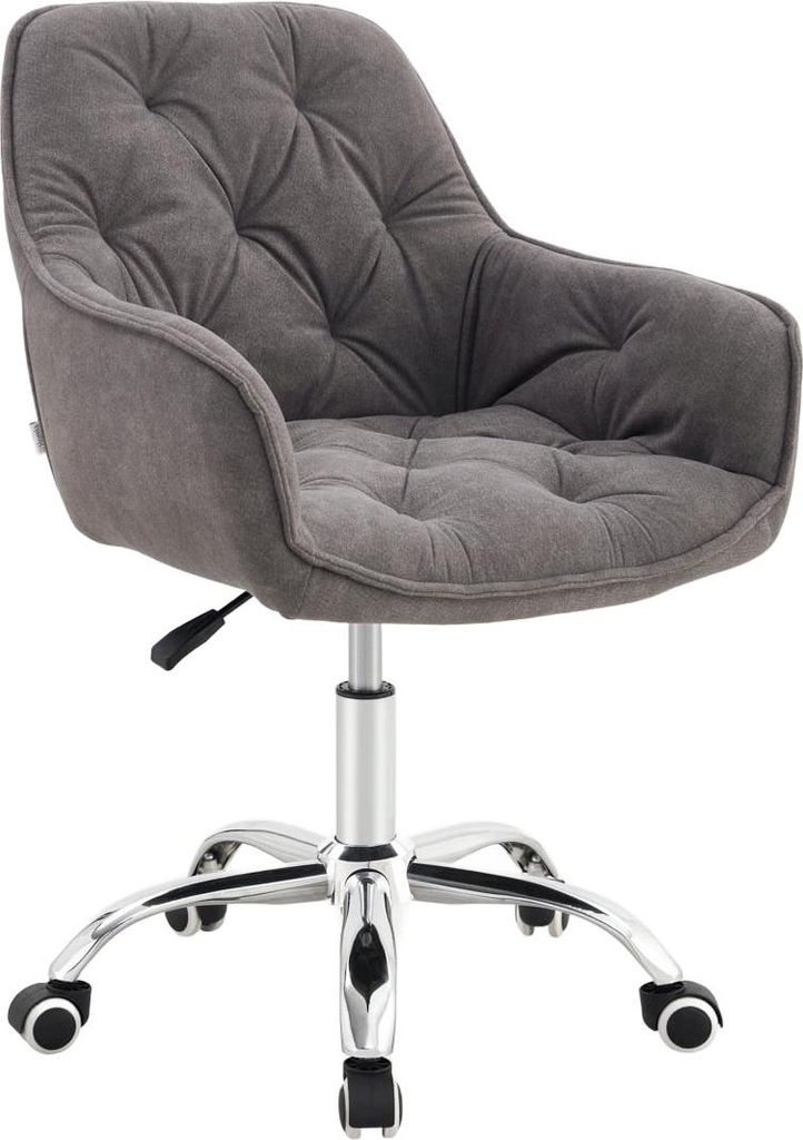 HOMLA FUSSY Sessel in Stoff drehbar grau 57x61x80-90 cm Produktbild 