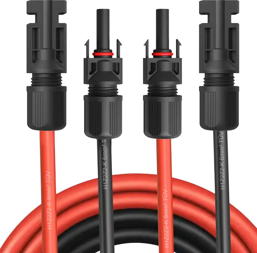 Solar Verlängerungskabel Solarkabel mit Stecker 4mm² 6mm² Kabel für Solarmodule Kabelquerschnitt:4mm²;Länge:2x 7m inkl. 19% MwSt.