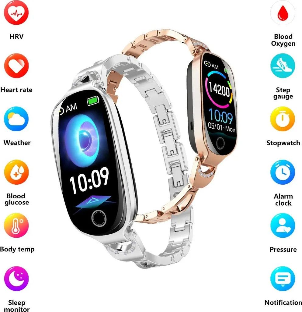 Recensione INF Smartwatch Donna: Acciaio, SpO2 e Pressione - Offerta - 4