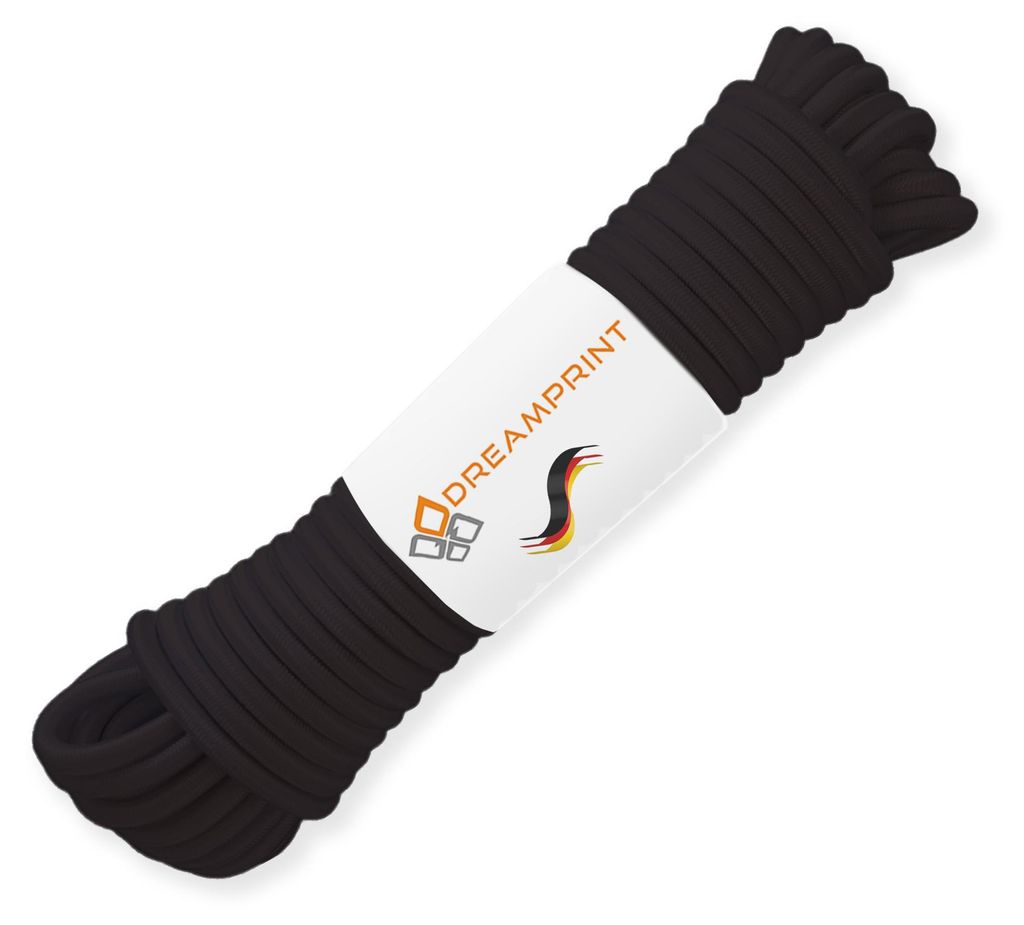 Dreamprint Expanderseil 30m Schwarz 4mm Ø – Gummiseil, Produktbild 