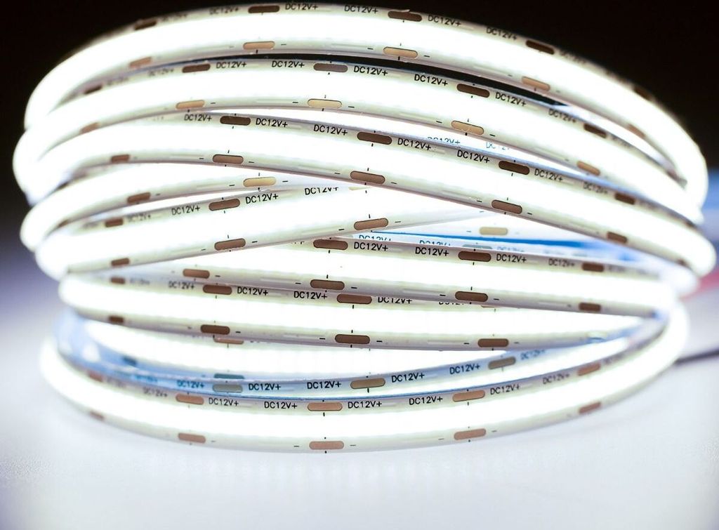 LUMILED LED Streifen 5M, 1920 LEDs 12V kaltweiß 6500K, 50W NEON LED Strip, COB LED Band IP65 wasserdicht, Hohe Helligkeit 5500 lm Selbstklebend, L...