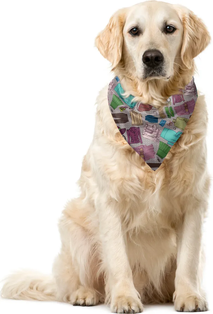 ABAKUHAUS Bandana hipster per animali domestici, abbigliamento moda donna, 40x40 cm, multicolore