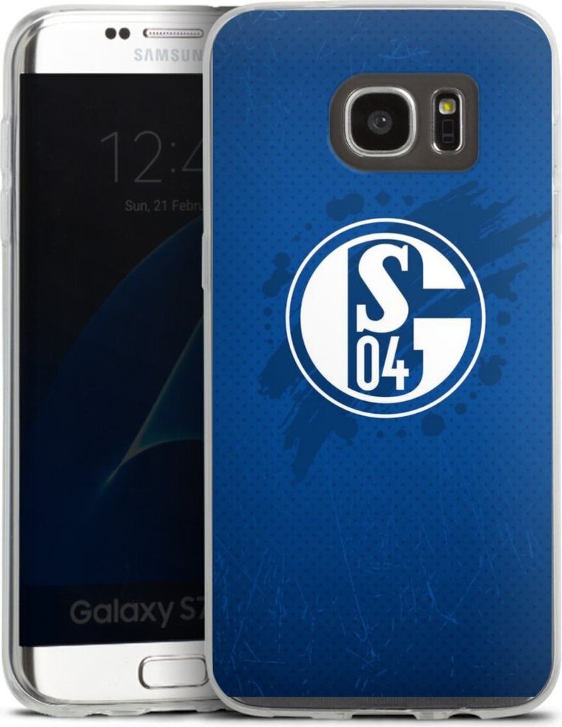 DeinDesign Slim Hülle für Samsung Galaxy S7 Edge Silikon Case Ultra Dünn Handyhülle Bundesliga FC Schalke 04 Offizielles Lizenzprodukt