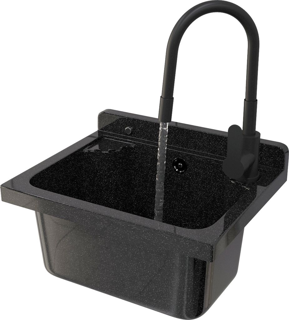 Granitan – umývadlo – odtokové umývadlo – 77 × 41 × 34 cm – Obrázok produktu 