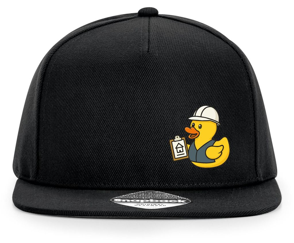 Huuraa Cappy Mütze Quietscheente Bauingenieurwesen Comic Gummiente Black Polyester Snapback Kappe Geschenkidee