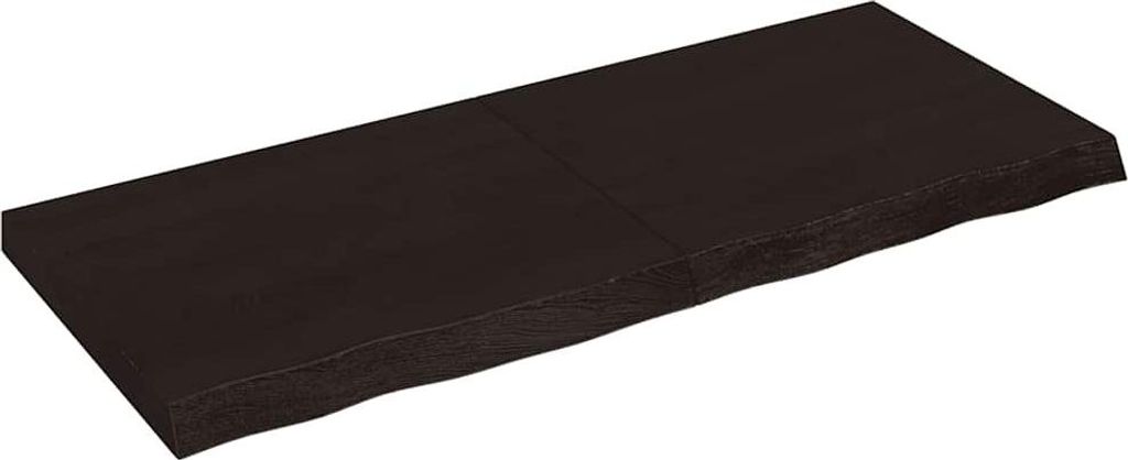 vidaXL Waschtischplatte Dunkelbraun 120x50x(2-6)cm Massivholz