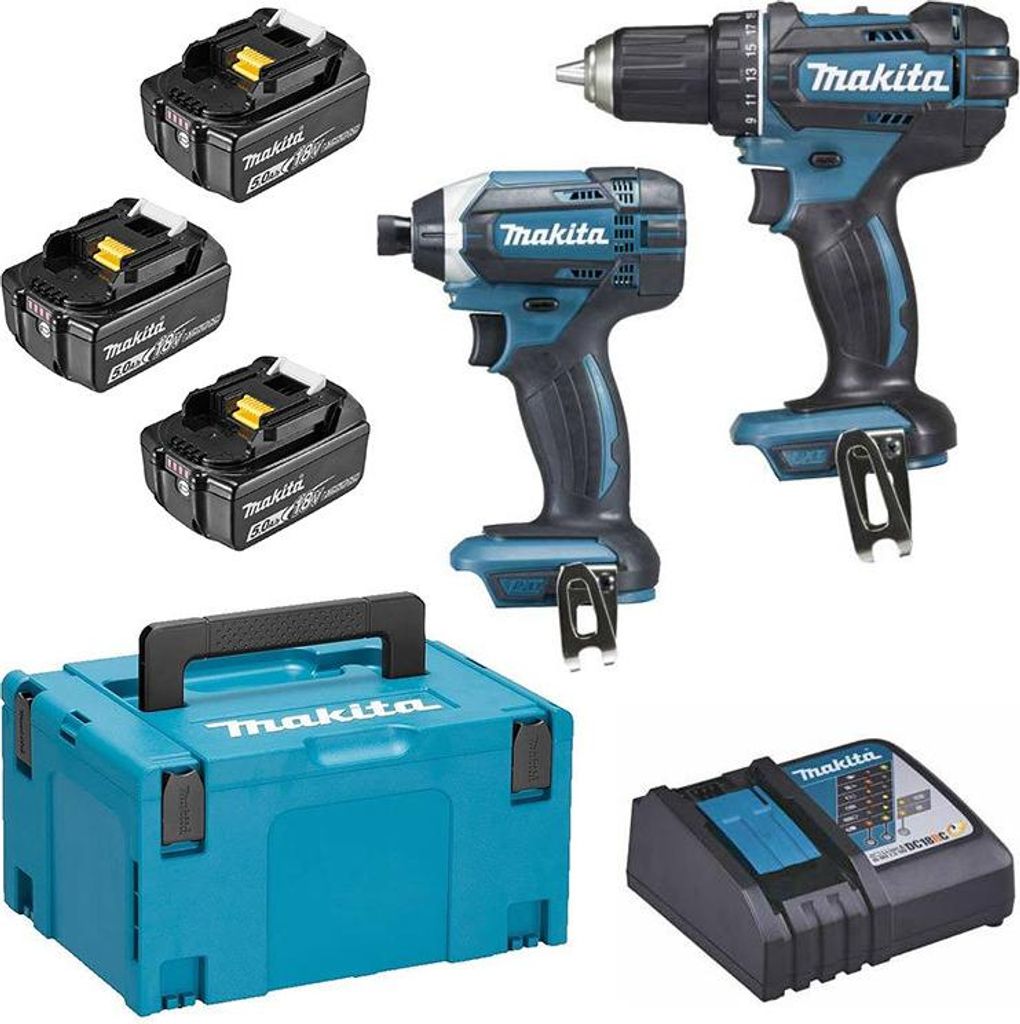 Pack de 2 machines 18V - Perceuse visseuse Ø 13 mm DDF482 + Image du produit 