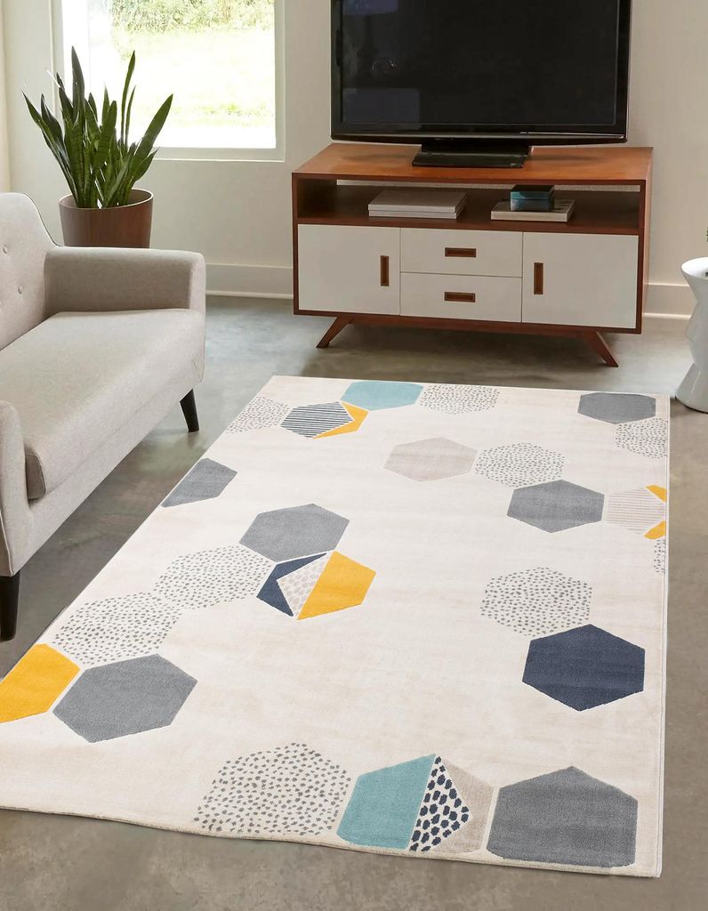 Kurzflorteppich YLVIE, Beige in 120 x 170 cm