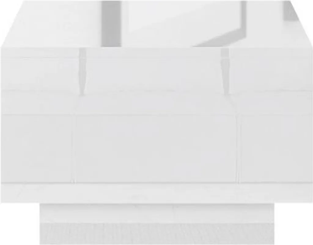 Tavolino Salotto 60x60 Bianco Lucido NORAN | Design Minimalista e Moderno